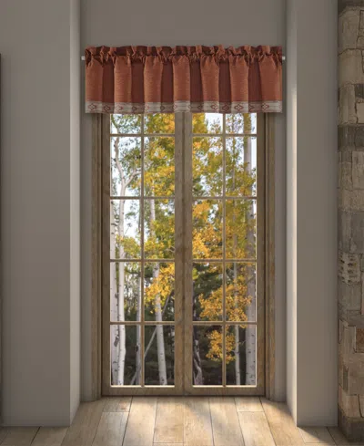 J Queen New York Jackson Lodge Window Straight Valance, 18" X 88" In Clay