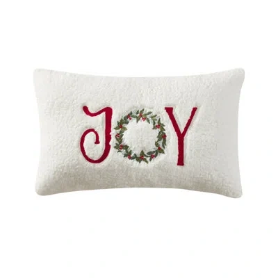 J Queen New York Joy Pillow Boudoir Decorative Throw Pillow In White