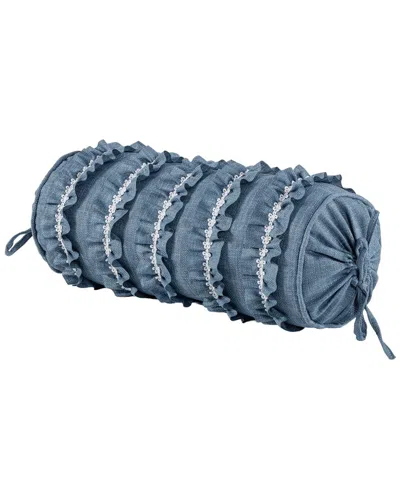 J Queen New York J.queen New York Chantalee Neckroll Pillow In Blue