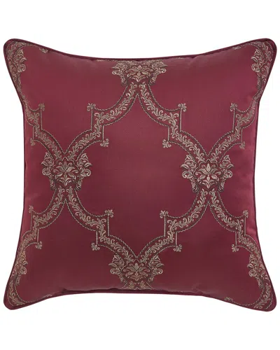J Queen New York J.queen New York Phyllis Square Embellished Decorative Throw Pillow In Brown