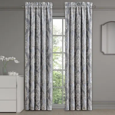 J Queen New York Krista 95" Window Panel Pair Powder Blue
