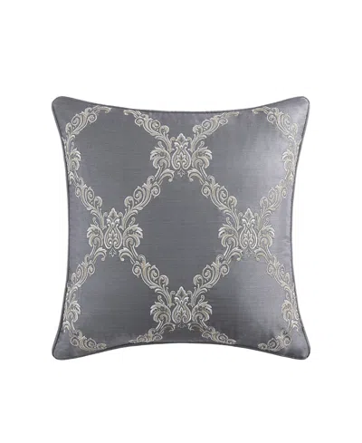 J Queen New York Krista Embroidered Decorative Pillow, 20" X 20" In Gray
