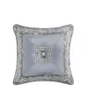 J Queen New York Krista Tufted Decorative Pillow, 18" X 18" In Blue