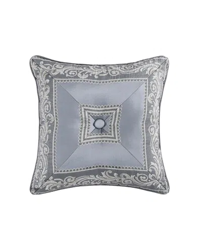 J Queen New York Krista Tufted Decorative Pillow, 18" X 18" In Blue