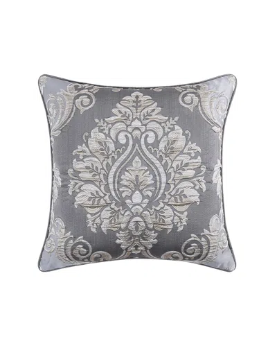 J Queen New York Krista Woven Damask Decorative Pillow, 20" X 20" In Blue