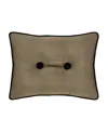 J Queen New York La Boheme Boudoir Decorative Pillow, 15" X 20" In Onyx