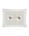 J Queen New York La Boheme Decorative Pillow, 15" X 20" In Ivory