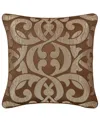 J Queen New York La Boheme Square Decorative Pillow, 20" X 20" In Copper