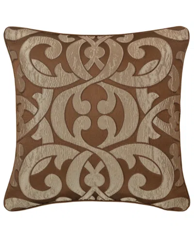 J Queen New York La Boheme Square Decorative Pillow, 20" X 20" In Copper