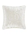 J Queen New York La Boheme Decorative Pillow, 20" X 20" In Ivory