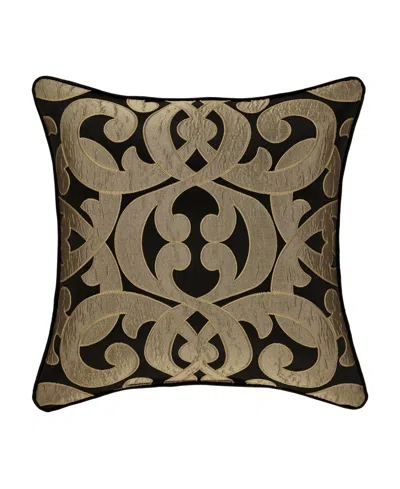 J Queen New York La Boheme Decorative Pillow, 20" X 20" In Onyx