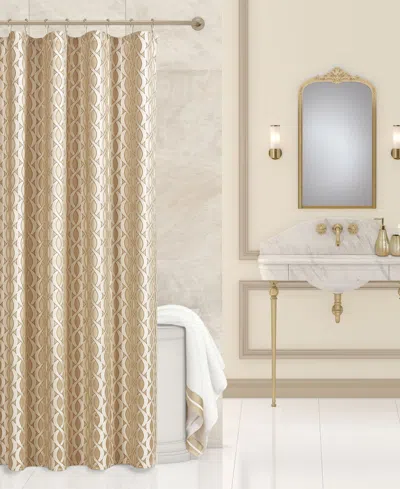 J Queen New York La Boheme Shower Curtain Bedding In Gold