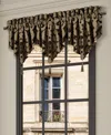 J Queen New York La Boheme Window Ascot Valance, 21" X 40" In Onyx