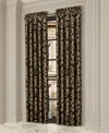 J Queen New York La Boheme Window Panel Pair, 50" X 84" In Onyx