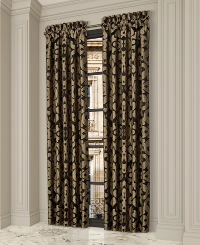 J Queen New York La Boheme Window Panel Pair, 50" X 84" In Onyx