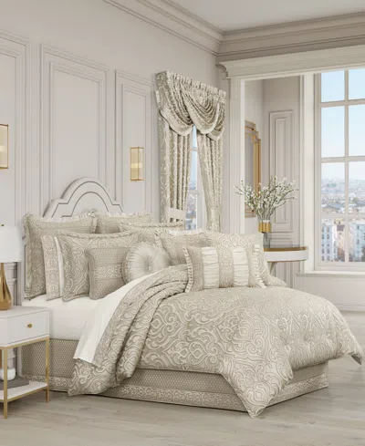 J Queen New York Lazlo 4 Piece Comforter Set, Queen In Ivory