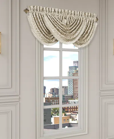 J Queen New York Lazlo Window Waterfall Valance In Ivory