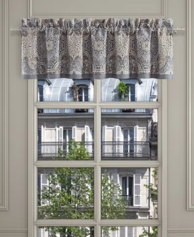 J Queen New York Legend Window Straight Valance, 18" X 88" In Powder Blue