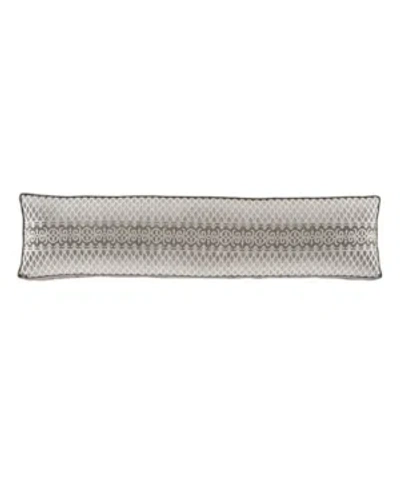 J Queen New York Luxembourg Bolster Decorative Pillow, 12" X 52" In Silver-tone