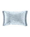 J Queen New York Malita Boudoir Decorative Pillow, 15" X 21" In Powder Blue