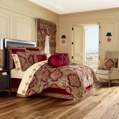 J Queen New York Maribella 4pc. Comforter Set In Crimson