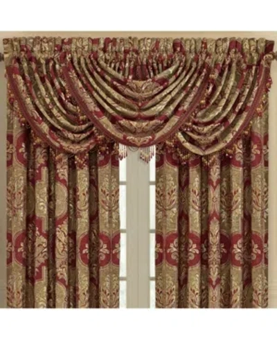 J Queen New York Maribella Waterfall Window Valance Bedding In Crimson