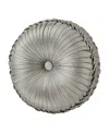 J Queen New York Martina Tufted Decorative Pillow, 15" Round In Sage