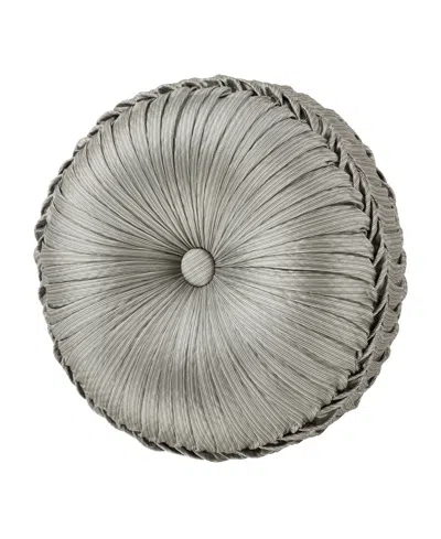J Queen New York Martina Tufted Decorative Pillow, 15" Round In Sage