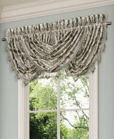 J Queen New York Martina Window Waterfall Valance, 33" X 43" In Sage