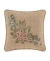 J Queen New York Martinique Embellished Decorative Pillow, 18" X 18" In Black