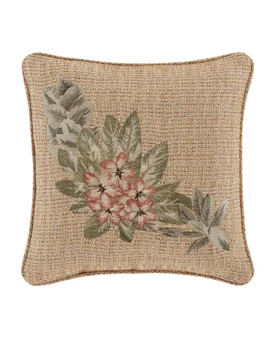J Queen New York Martinique Embellished Decorative Pillow, 18" X 18" In Black