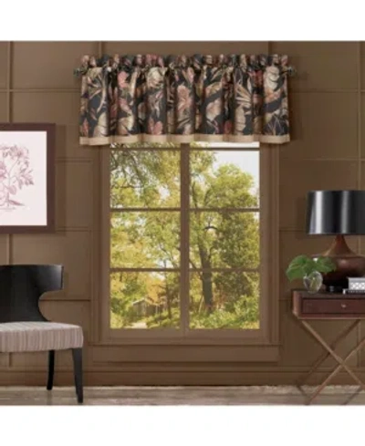 J Queen New York Martinique Straight Window Valance Bedding In Black