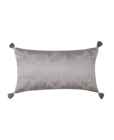 J Queen New York Mary Boudoir Embellished Decorative Pillow, 15" X 21" In Purple