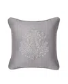 J Queen New York Mary Embroidered Decorative Pillow, 18" X 18" In Purple