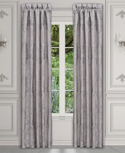 J Queen New York Mary Window Panel Pair, 50 X 84" In Purple