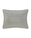 J Queen New York Metropolitan Boudoir Decorative Pillow, 15" X 20" In Gray