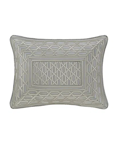 J Queen New York Metropolitan Boudoir Decorative Pillow, 15" X 20" In Gray