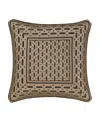 J Queen New York Metropolitan Square Decorative Pillow, 20" X 20" In Brown