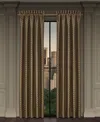 J Queen New York Metropolitan Window Panel Pair, 50" X 84" In Brown