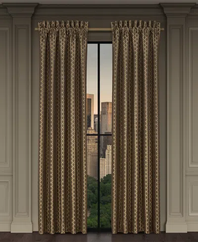 J Queen New York Metropolitan Window Panel Pair, 50" X 84" In Brown