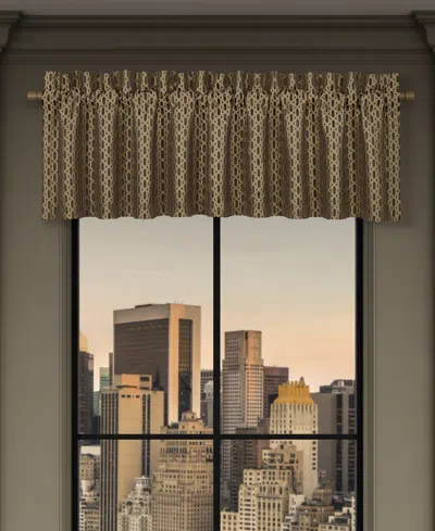 J Queen New York Metropolitan Window Straight Valance, 18" X 88" In Brown