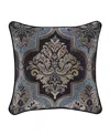 J Queen New York Middlebury Square Decorative Pillow, 20" X 20" In Indigo