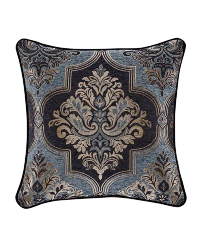 J Queen New York Middlebury Square Decorative Pillow, 20" X 20" In Indigo