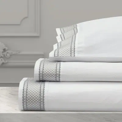 J Queen New York Monarch - Sheet 4pc. Sheet Set In Silver