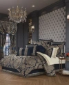 J Queen New York Draft Biagio Comforter Sets Collection Bedding In Navy