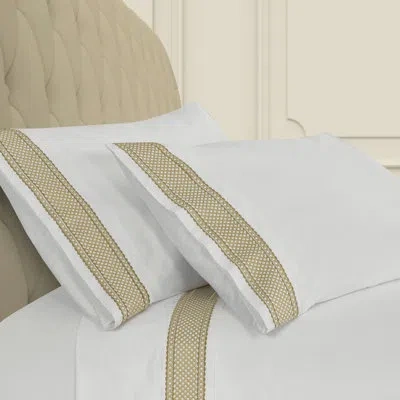 J Queen New York Montefiore Monarch - Sheet Pillow Case Pair In Gold