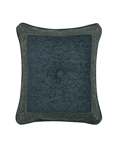 J Queen New York Nancy Solid Decorative Pillow, 18" X 18" In Blue