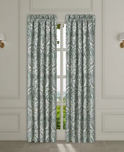 J Queen New York Nico Window Panel Pair, 50" X 84" In Blue