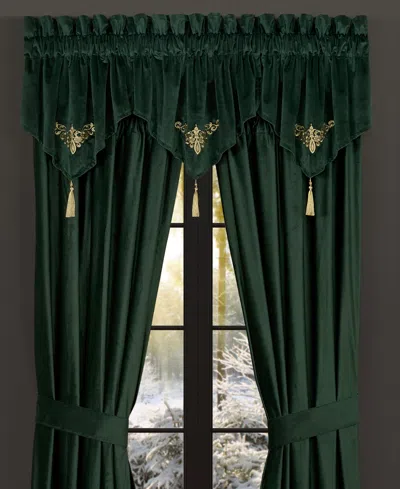 J Queen New York Noelle Ascot Window Valance, 21" X 40" In Evergreen
