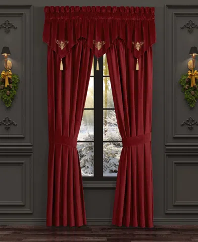 J Queen New York Noelle Window Panel Pair, 50" X 84" In Crimson